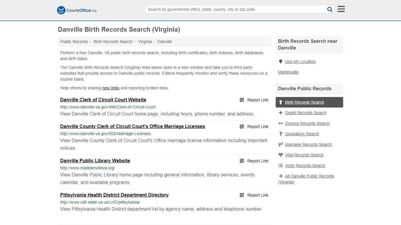 Birth Records Search - Danville, VA (Birth Certificates ...